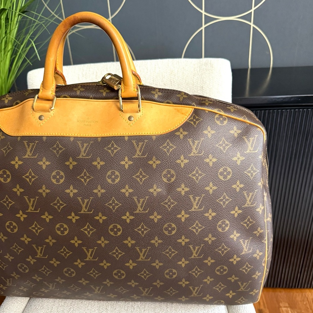 Authentic Louis Vuitton Alizé travel bag M41393 brown monogram LV canvas unisex - Picture 5 of 16